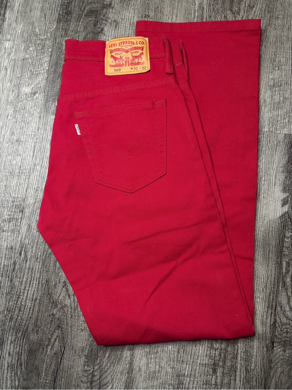 Levi's Men's Bold Red Slim Straight Jeans